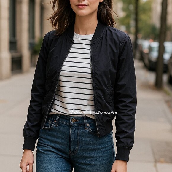 NWT Vince Shrunken Crop Bomber Jacket - Picture 1 of 15